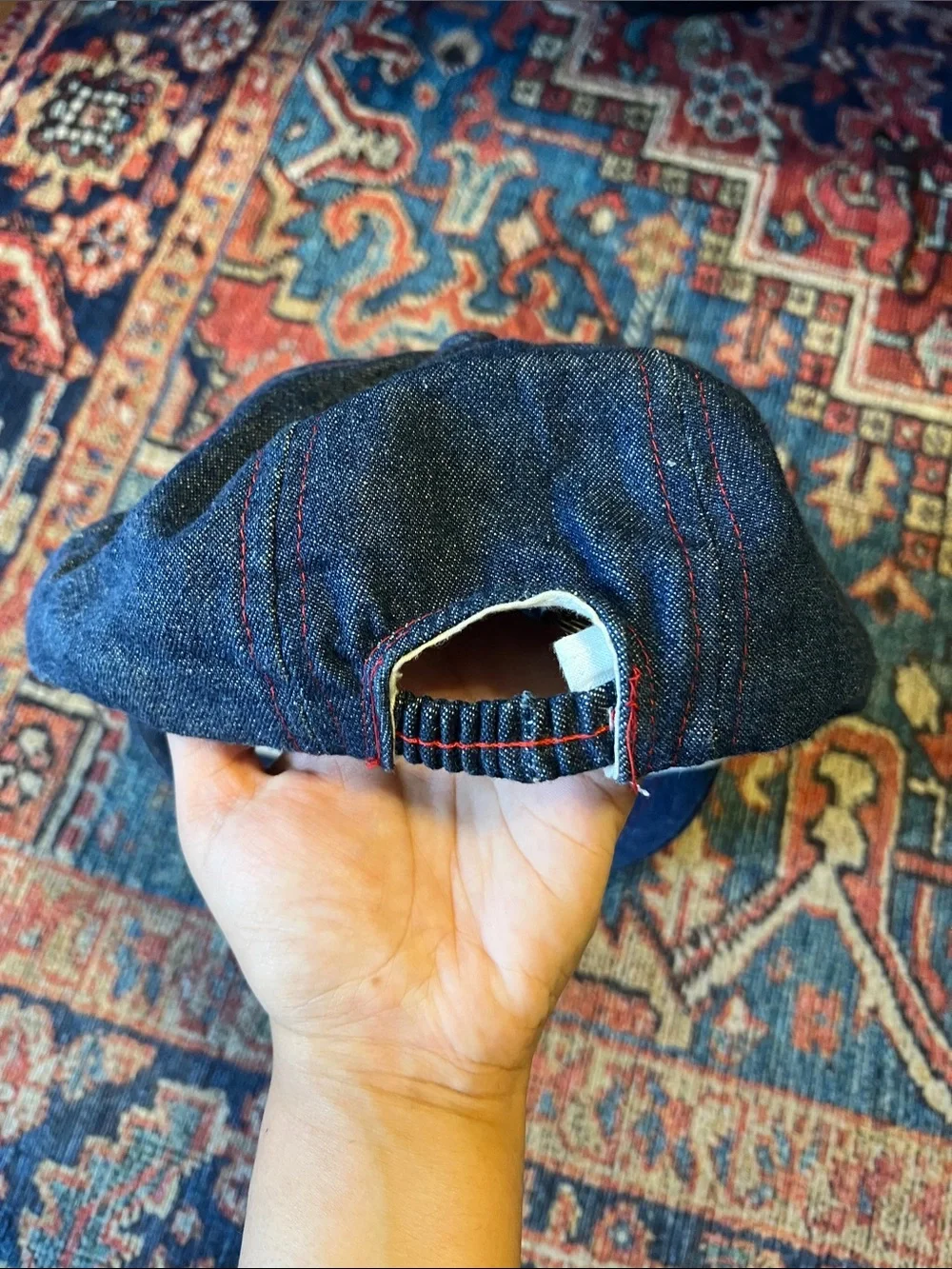 Winnieh the Pooh baseball toddler Disney hat with elastic back strap in denim